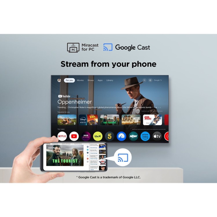 TCL 75V6C-UK 75" 4K Direct LED HDR TV Google TV